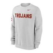 USC Trojans Men's Nike Gray Trojan Club Crew Neck Sweatshirt